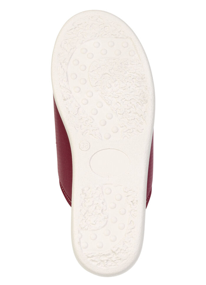 Comfortabele damespantoffels, breedte H, met klittenbandsluiting BORDEAUX