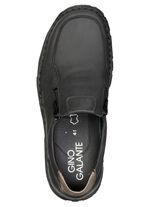 GINO GALANTE, klassieke herenpantoffels, met uitneembaar voetbed ZWART
