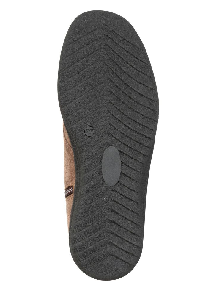 ELENA EDEN, gevoerde dameslaarzen, winterschoenen, met lamsvacht TAUPE