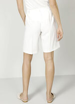 Bermudashort met gedeeltelijk elastische tailleband 