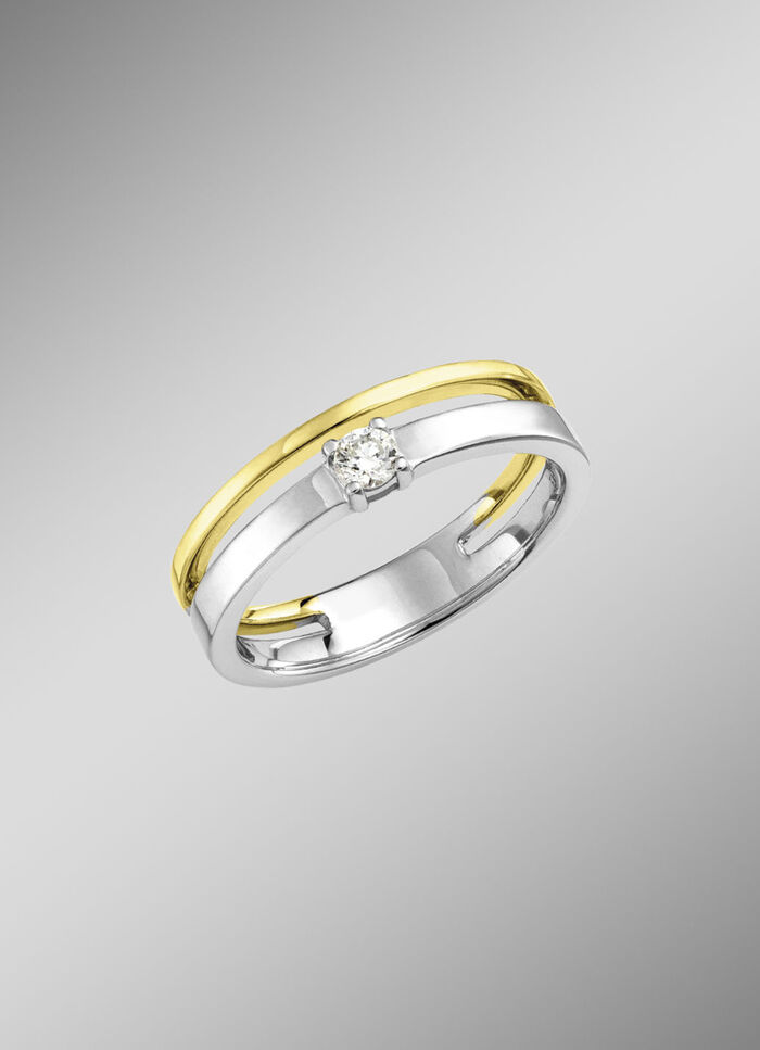 Elegante damesring met diamant 