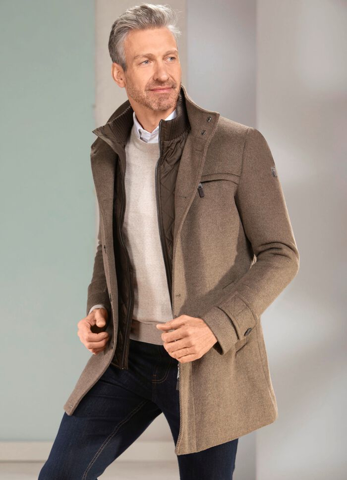 Jas in 2 kleuren LICHTBRUIN MOTIEF