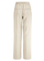 Broek met plooien in modieuze breedte BEIGE
