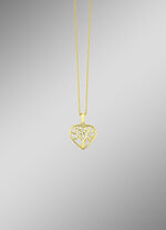 Vergulde hanger met zirkonia 