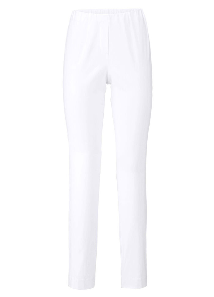 Chique broek in comfortabel pull-on-model WIT