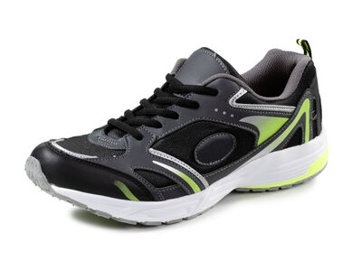 Sneakers met veters van effectief bedrukt synthetisch materiaal 