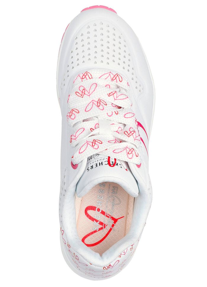 SKECHERS veterschoenen met schattige hartjesprint 