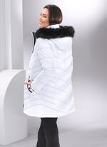 Lange jas met afneembare capuchon 