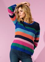 Trui met blokstreepdessin 