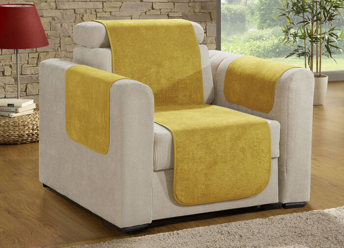 Fauteuil- en bankbeschermer met vlekbescherming en antislipcoating GOUD