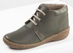 ELENA EDEN, gevoerde dameslaarzen, breedte G, met uitneembaar voetbed OLIJFGROEN