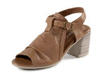 Andrea Conti sandaal met decoratieve perforatie COGNAC