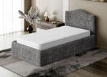 Stretchhoes voor boxspringbed in microvezelkwaliteit GRAU