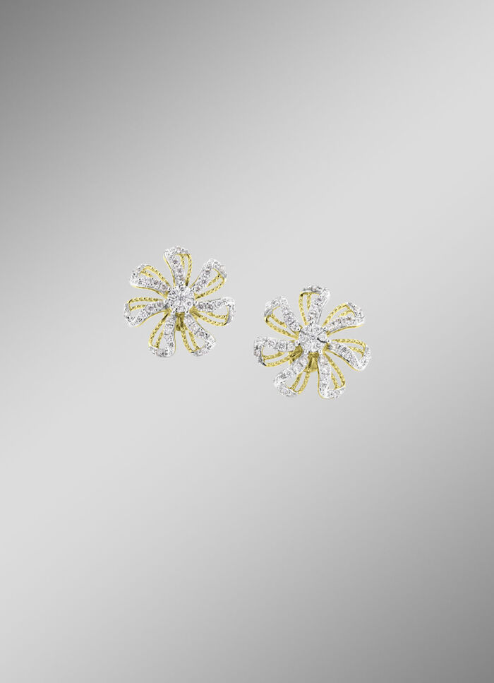 Filigraan oorbellen met bloemmotief 