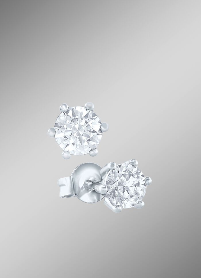 Oorbellen in witgoud 