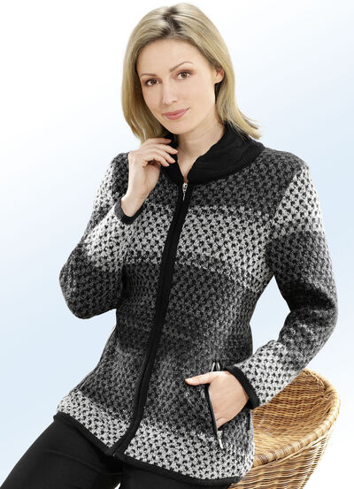 Gebreid vest in garenmix 