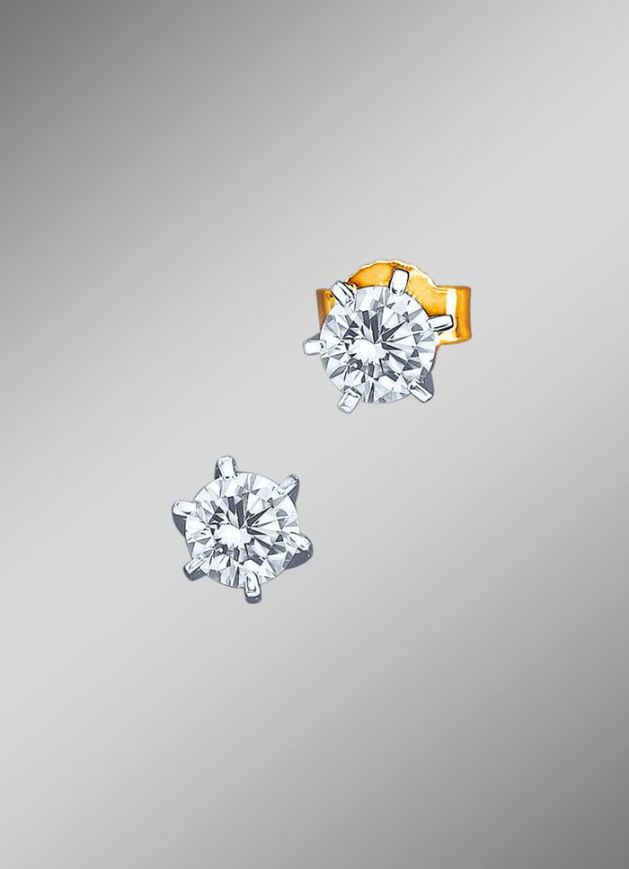 Hoogwaardige solitaire-oorbellen met briljanten 