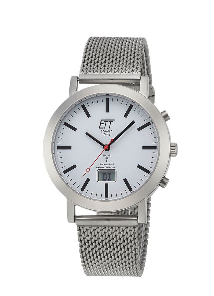 Radiogestuurd partnerhorloge met zonne-energie 