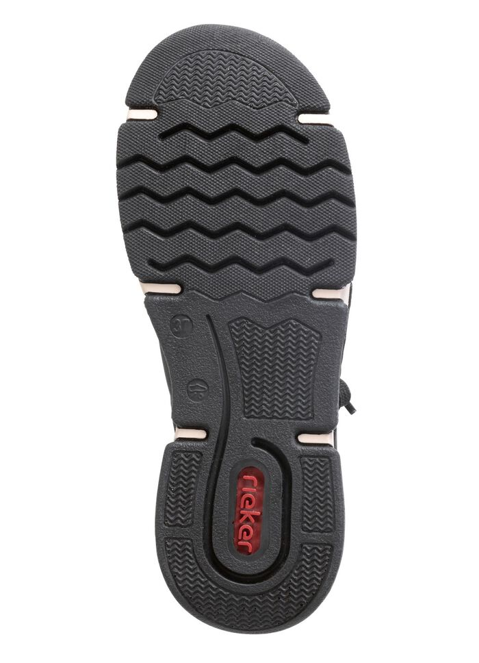 Rieker sneakers gemaakt van gearceerd synthetisch en textiel ZWART