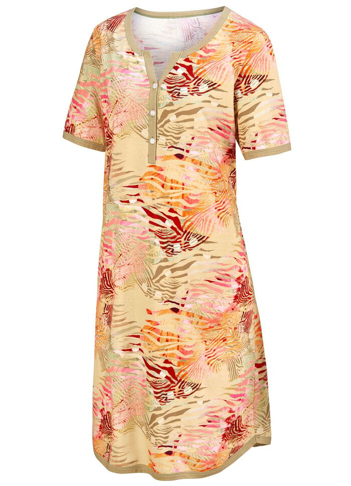 Nachthemd, knielang en met korte mouwen 