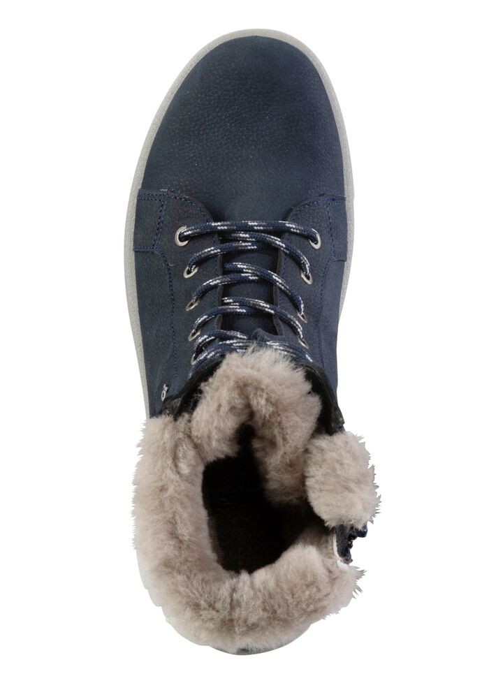 Veterlaarsje van generfd rundnubuckleer 