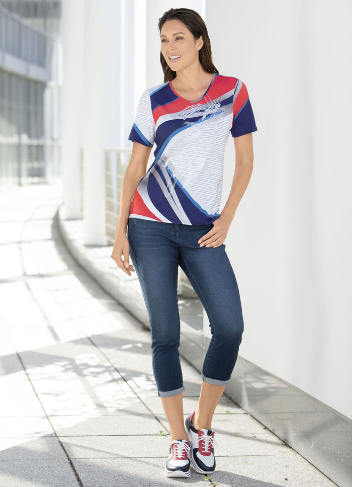 Jeans met push-up effect DONKERBLAUW