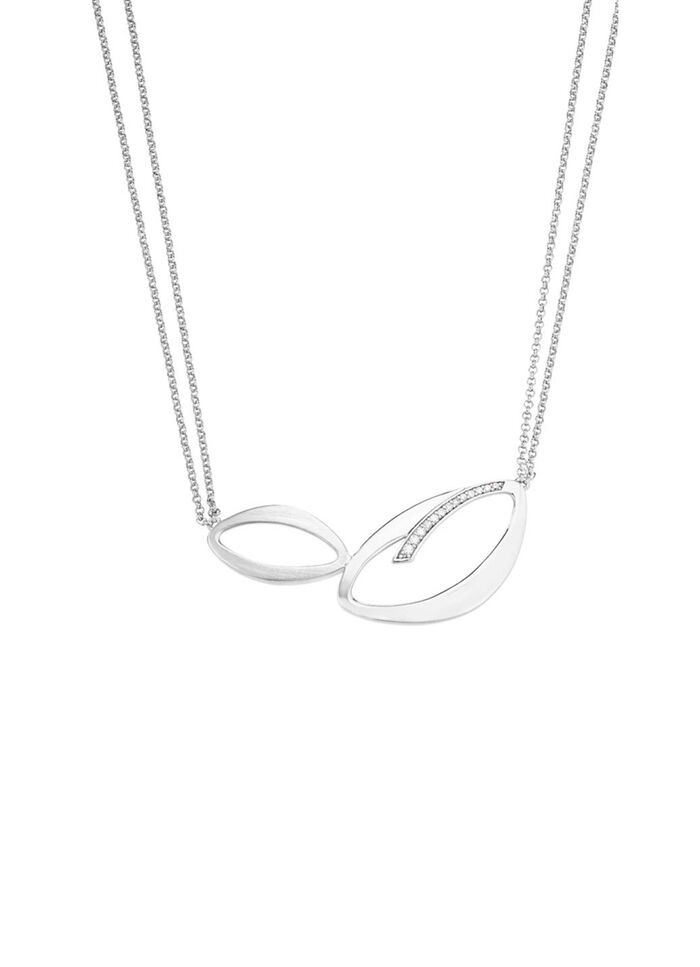 Moderne ketting met zirkonia 