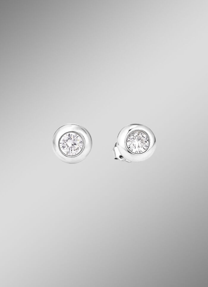 Elegante oorknopjes met synthetische zirkonia 
