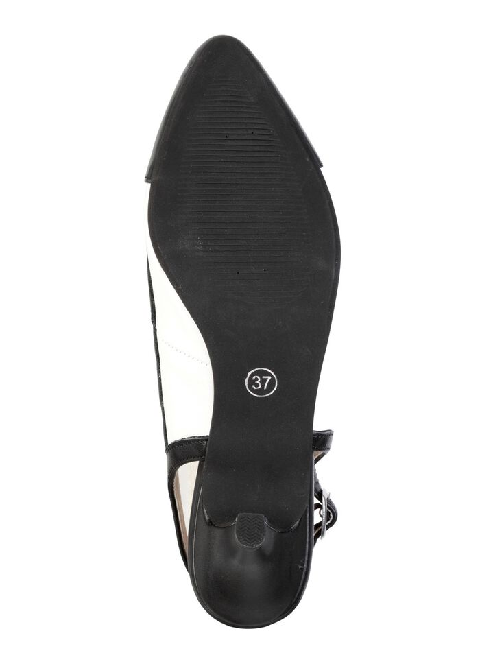 Andrea Conti, chique dames slingpumps, met elastische band SCHWARZ-WEISS