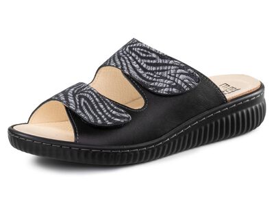 Muiltjes van ELENA EDEN met deels glinsterende zebraprint 