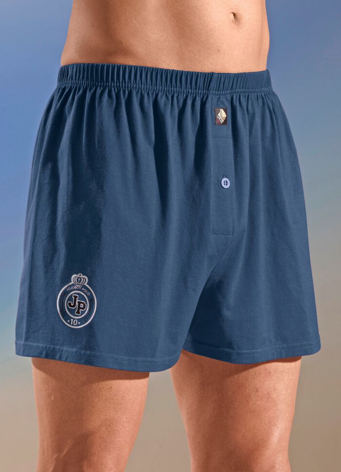 Set van vier boxershorts, effen met print 