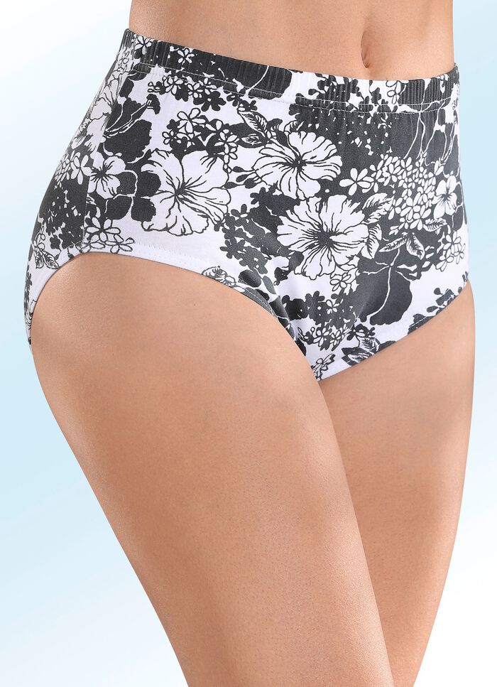 Set van vijf slips met bloemenprint 