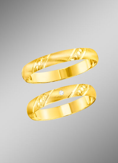 Chique trouwring met matte ringband 