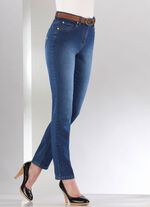 Jeans met mooie borduursels en glinsterende strass-steentjes 