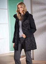 Lange donsjas met gelijmde kamers 