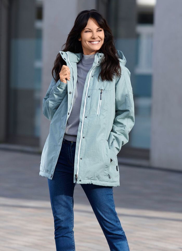 Functionele jas met afneembare capuchon 