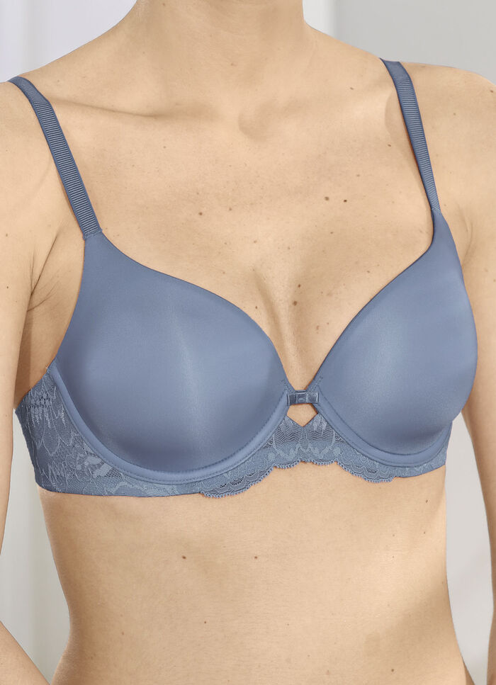 Triumph Amourette beugelbh met elastische kant INDIGO BLAUW
