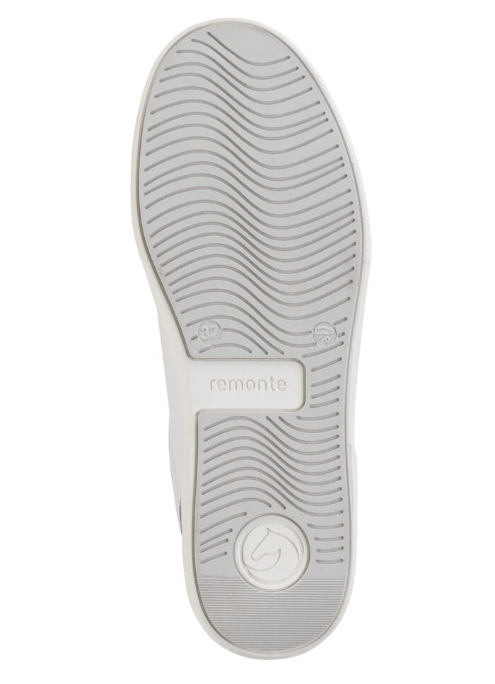 Remonte sneakers gemaakt van nappa- en suèdeleer met metallic afwerking BLAU-WEISS-SILBER