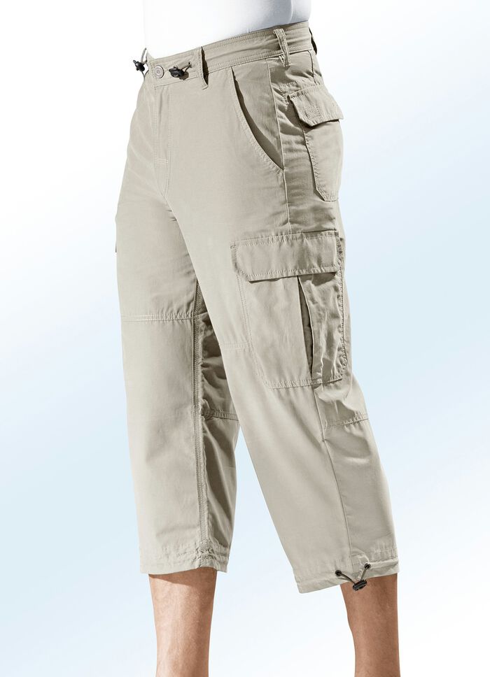 Lange bermudashort van puur katoen in 4 kleuren KITT