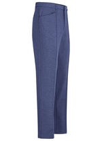 "Klaus Models" broek met elastische tailleband in 4 kleuren RAUCHBLAU