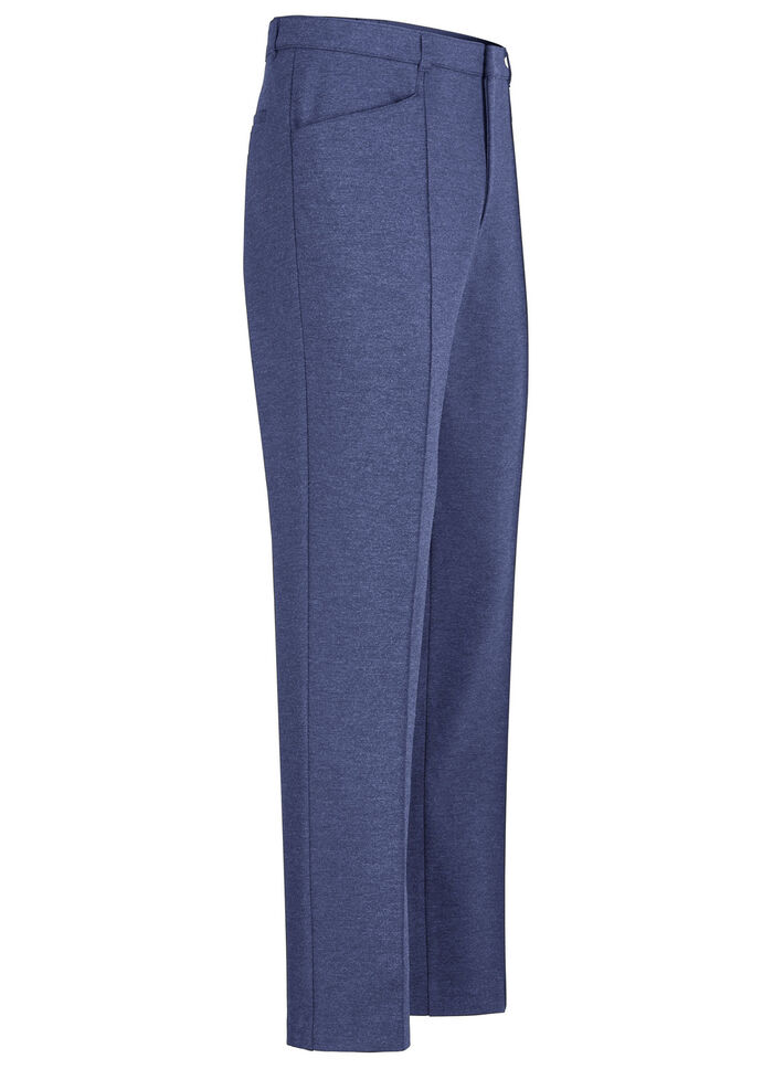 "Klaus Models" broek met elastische tailleband in 4 kleuren RAUCHBLAU