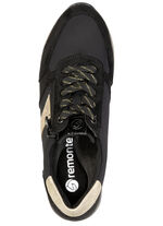 Remonte, trendy damessneakers, breedte G, met uitneembaar voetbed SCHWARZ-GOLD