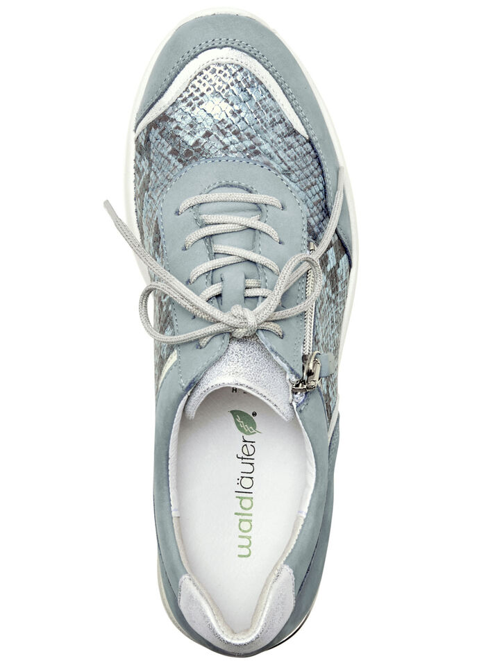 Waldläufer, comfortabele dames veterschoenen, breedte H, met uitneembaar voetbed BLAUW MATZILVER