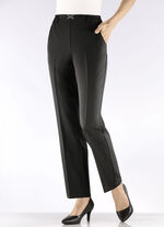 Broek met decoratieve afwerking ZWART