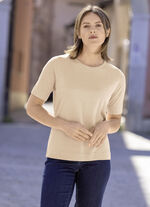 trui met ronde hals ZAND