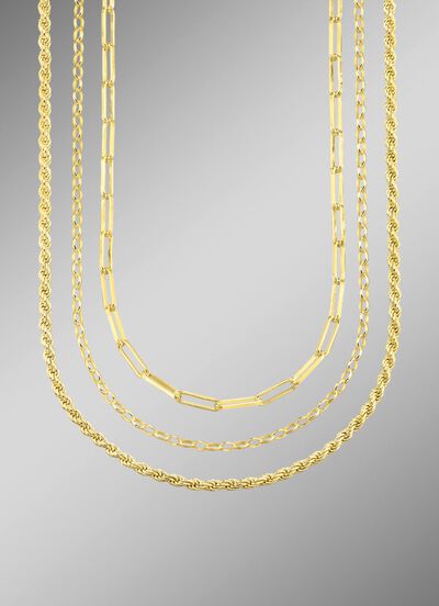 Sieradenset, 3-delig, bestaande uit drie kettingen 