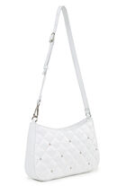 Laurina tas met trendy quilting en decoratieve klinknagels WEISS