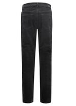 Fluweelzachte broek in 5-pocketmodel ZWART