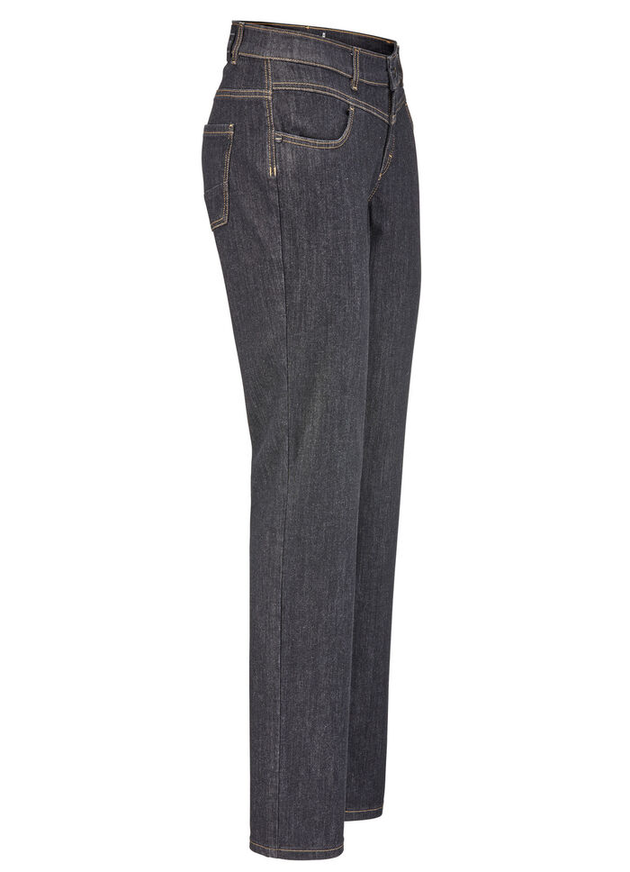 Magische jeans met figuurcorrigerend jeanszadel ZWART