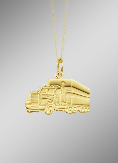 Gouden vrachtwagenaanhangwagen 